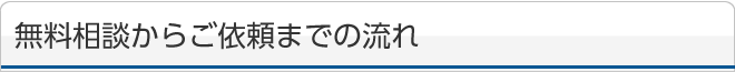 無料相談からご依頼までの流れ